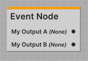 Event node attribute visual