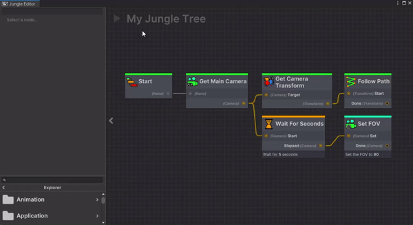 Opening nodes in the inspector