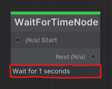 WaitForTimeNode Details Box